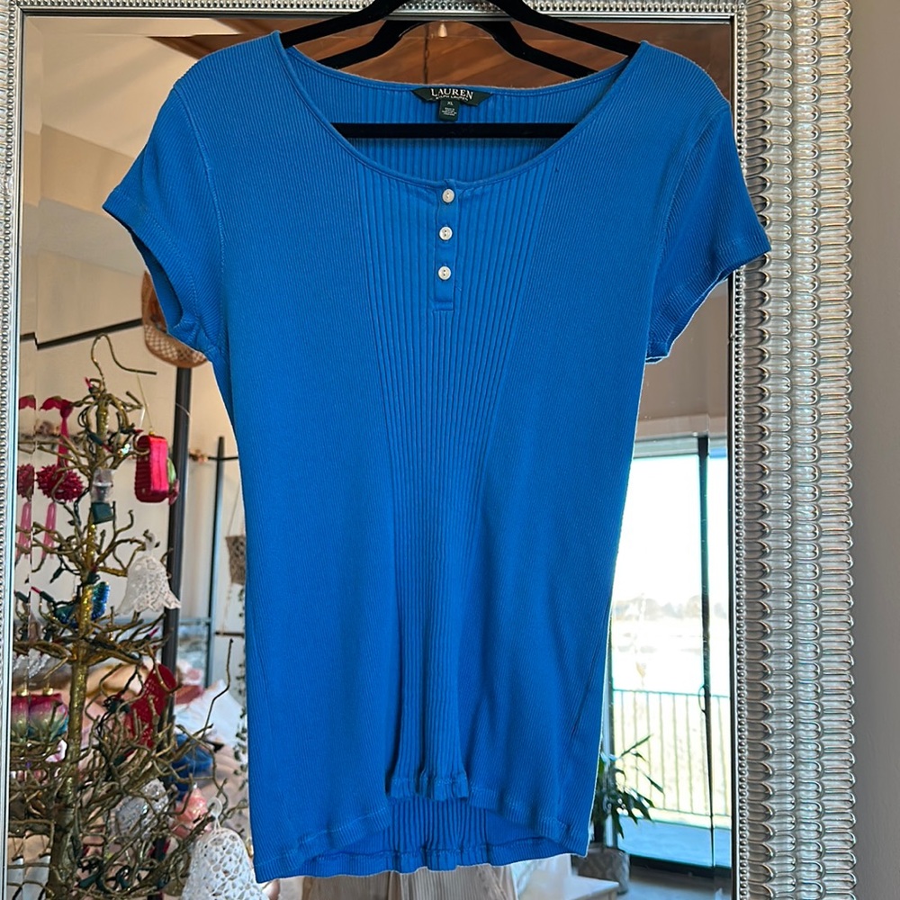 Ribbed sweater tshirt top short sleeve
